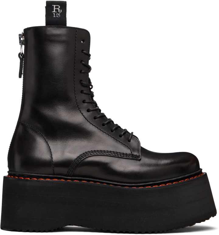 Photo: R13 Black Double Stack Boots
