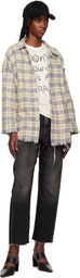 R13 Black Straight-Leg Boyfriend Jeans