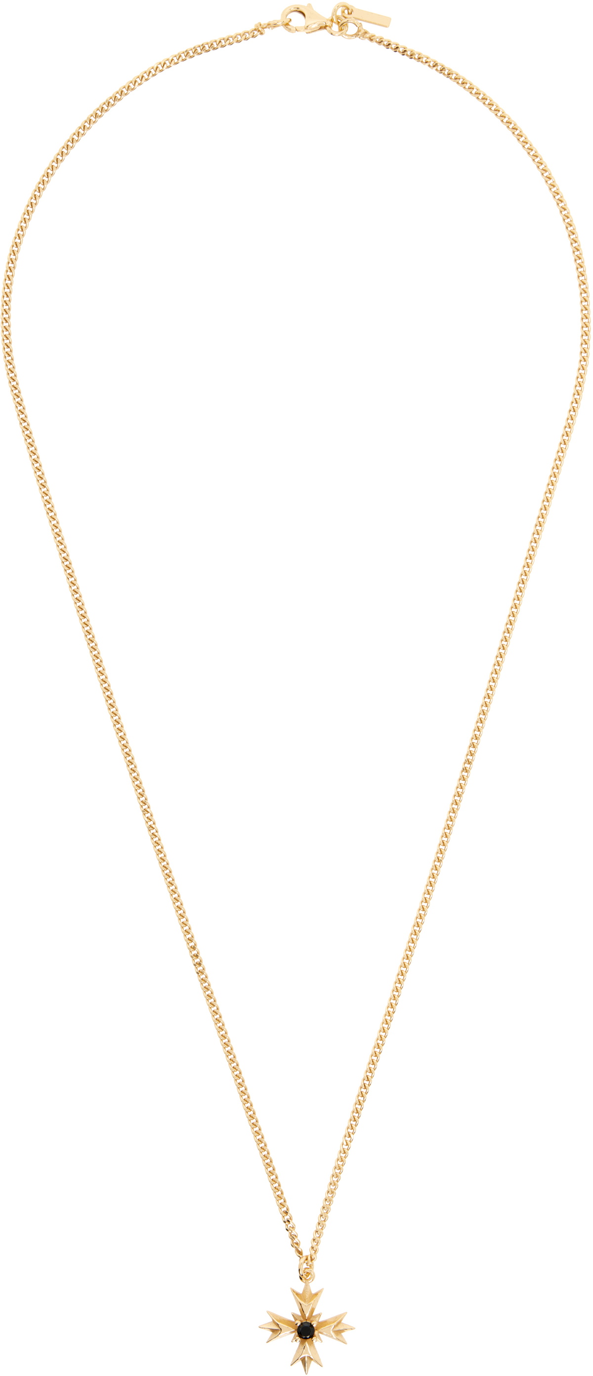 Emanuele Bicocchi SSENSE Exclusive Gold Thin Cross Necklace