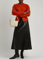 Nanushka Aleka Faux Leather Midi Skirt Black