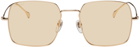 Gucci Gold Square Sunglasses