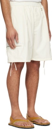 WOOYOUNGMI Off-White Zip Detail Utility Shorts