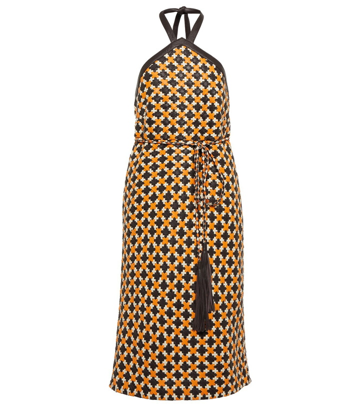 Photo: Dodo Bar Or Leather halterneck midi dress