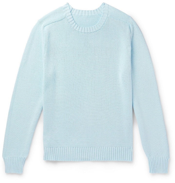Photo: Anderson & Sheppard - Cotton Sweater - Blue