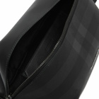 Burberry Men's Sonny Check Waist Bag in Charcoal