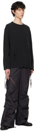 Professor.E Black Destroyed T-shirt