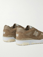 New Balance - 550 Leather-Trimmed Suede and Mesh Sneakers - Brown