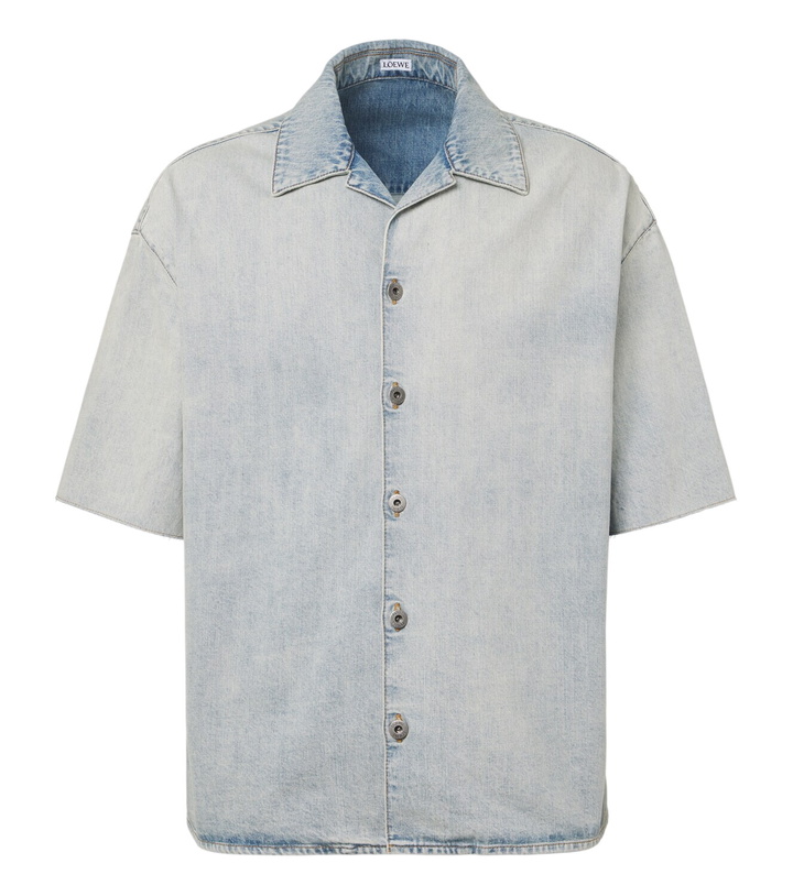 Photo: Loewe Anagram faded denim bowling shirt