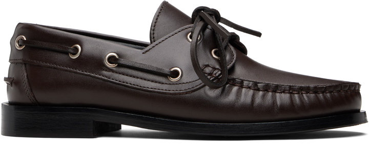 Photo: Aeyde Brown Harris Leather Boat Shoes