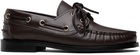Aeyde Brown Harris Leather Boat Shoes