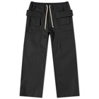 Rick Owens Men's BabyGeo Creatch Cargo Trouser in Black