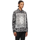 Versace Jeans Couture Black and White Paisley Shirt