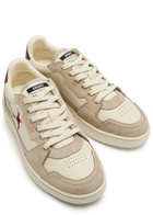 Axel Arigato Dice Lo Bee Bird Panelled Leather Sneakers Beige