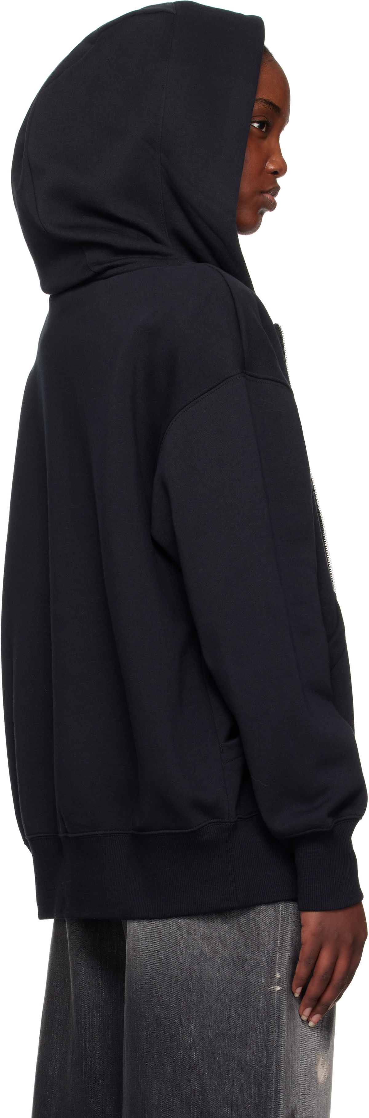 Nike Black Oversized Full-Zip Hoodie