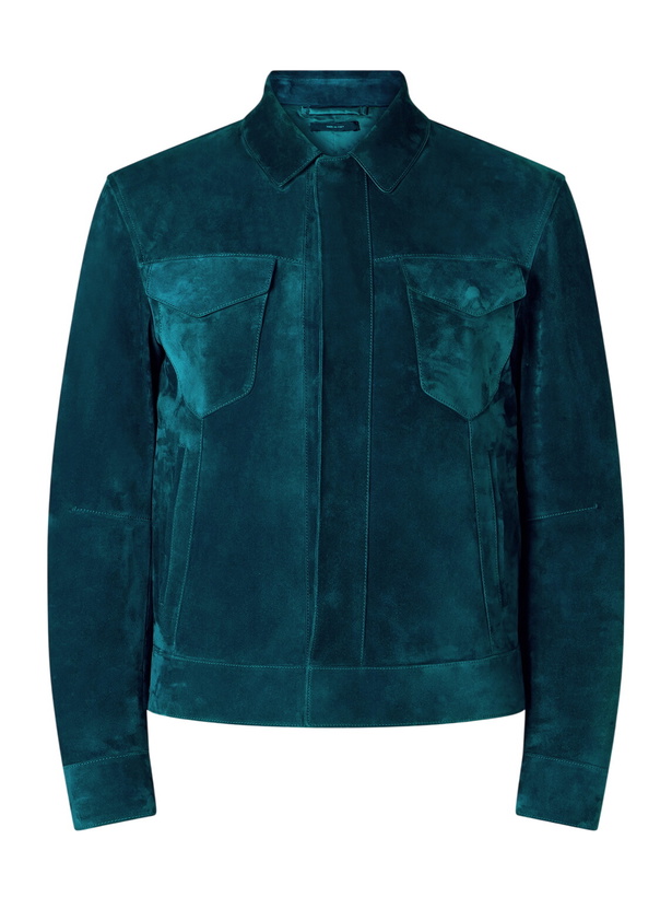 Photo: TOM FORD - Slim-Fit Suede Jacket - Green