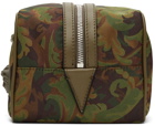 Versace Green & Brown Baroccoflage Wash Bag