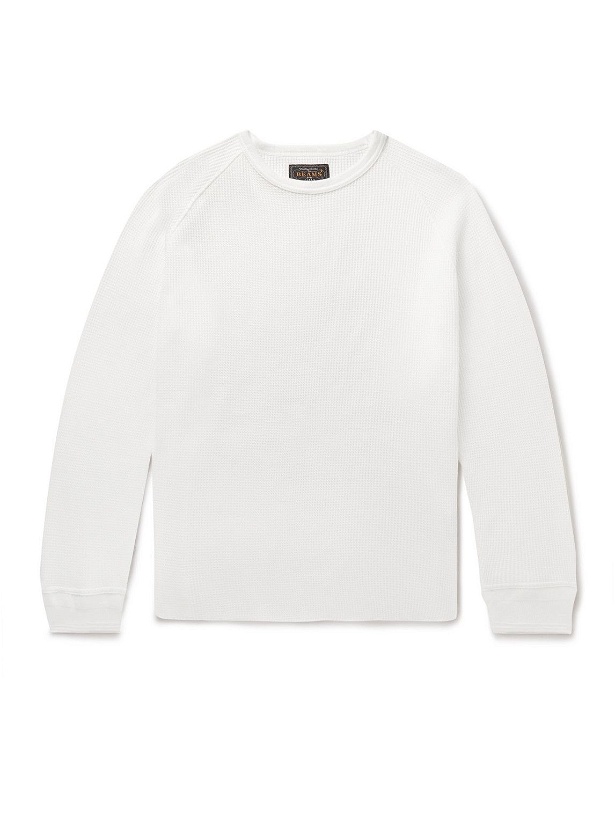 Photo: Beams Plus - Slim-Fit Waffle-Knit Cotton T-Shirt - White
