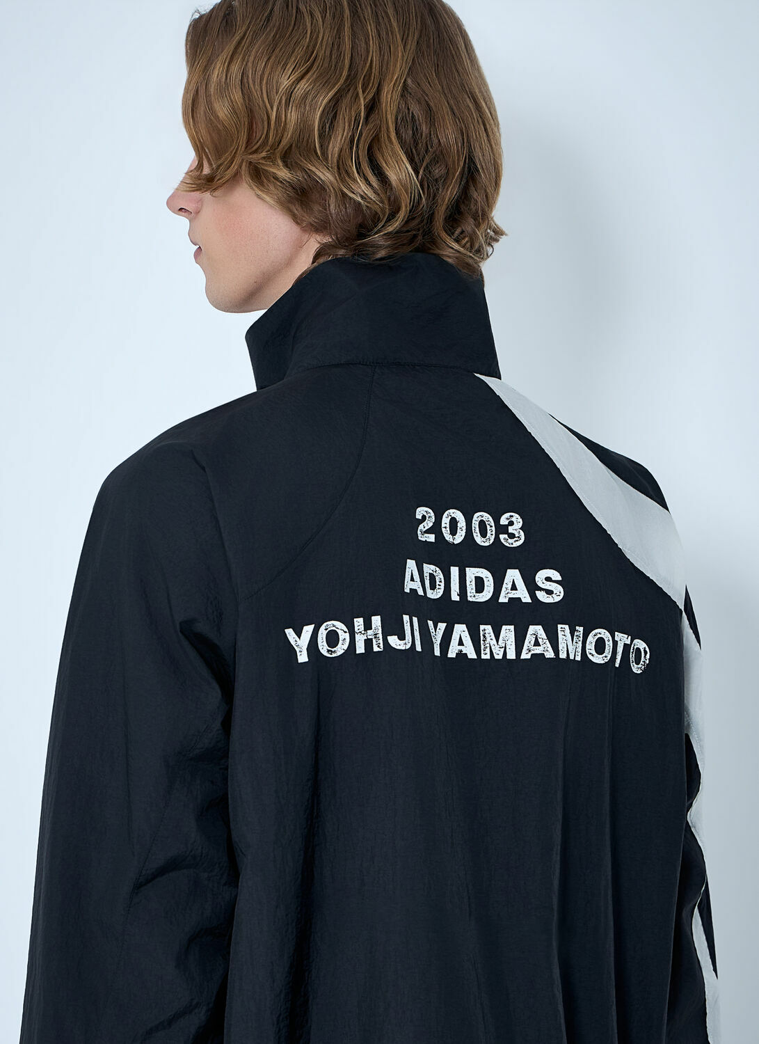 Y-3 Raw Edge 3 Stripes Nylon Shell Jacket