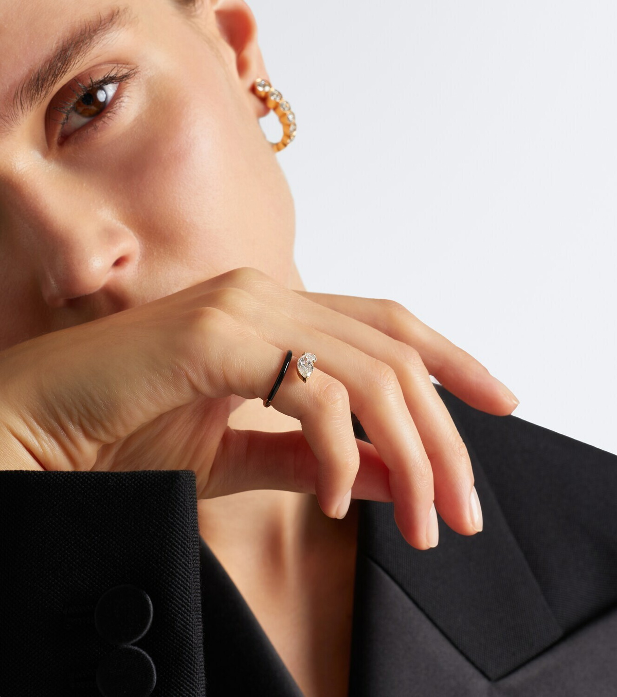 Kamyen Emily 18kt gold and enamel ring with diamonds