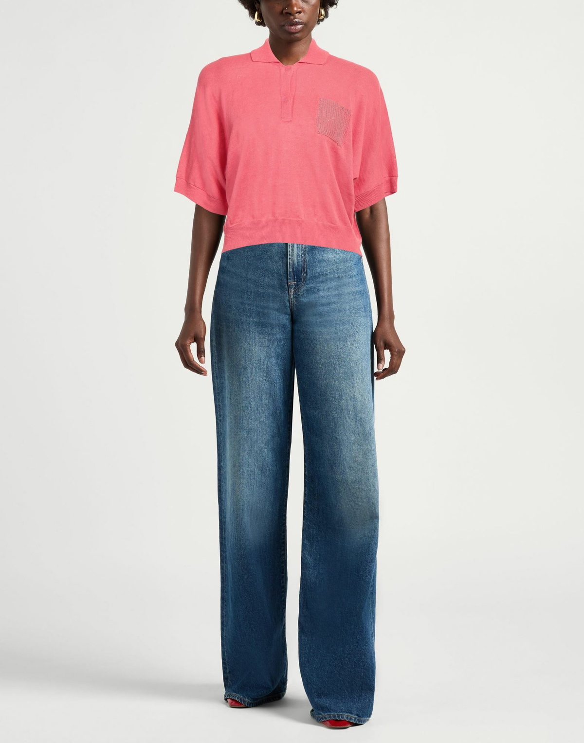 Peserico Womens Polo shirt Coral