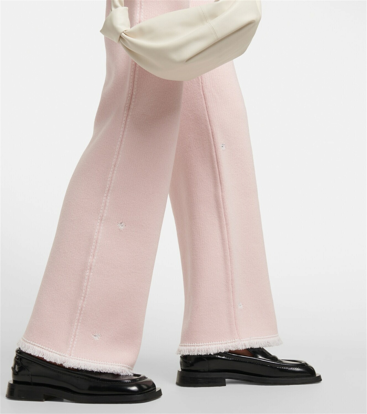 Barrie Straight cashmere and cotton pants