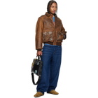 Polo Ralph Lauren Brown Leather Flight Jacket