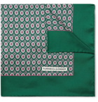 Turnbull & Asser - Printed Silk-Twill Pocket Square - Green