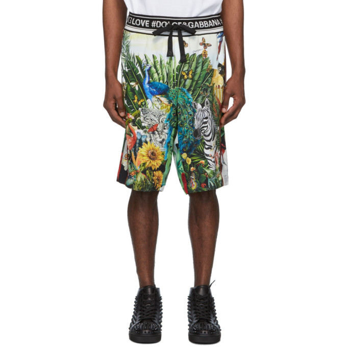 Photo: Dolce and Gabbana Multicolor Mix Hawaii Shorts