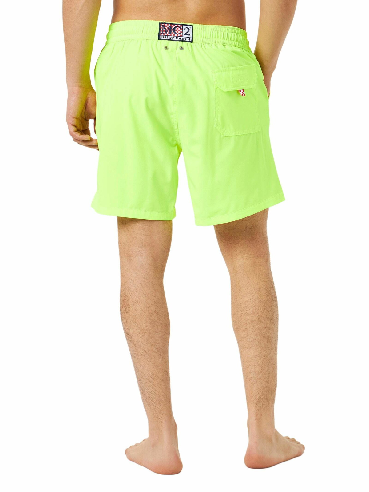 MC2 Saint Barth Man Fluo Yellow Comfort Swim Shorts MC2 Saint Barth