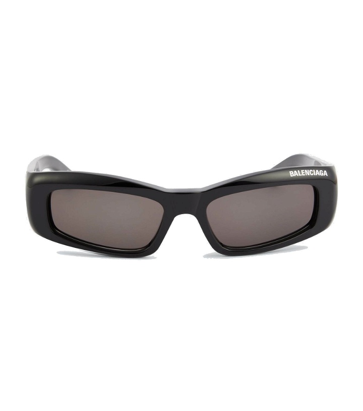 Photo: Balenciaga - Logo rectangular sunglasses