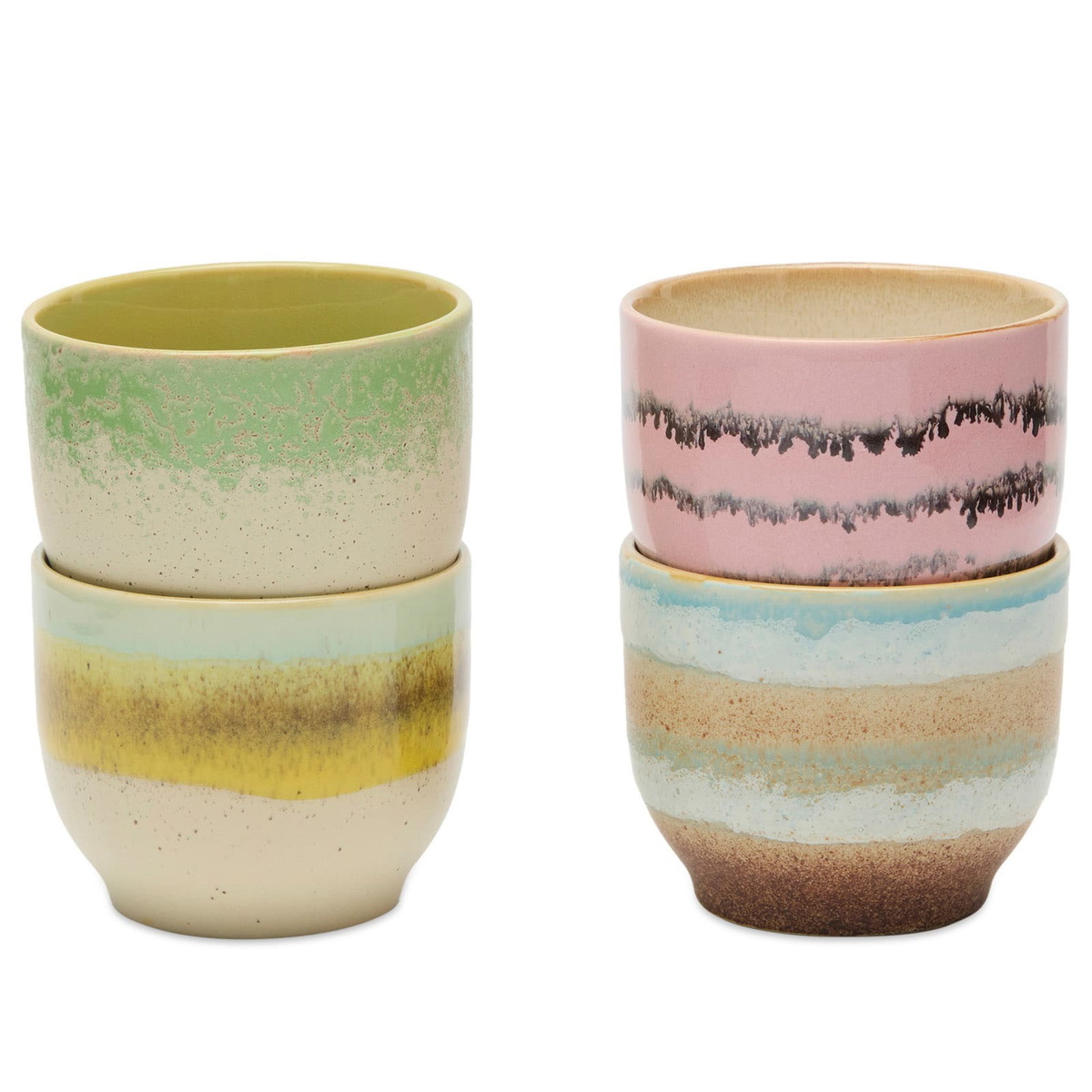 HKliving Café Cups - Set of 4 in Deco 