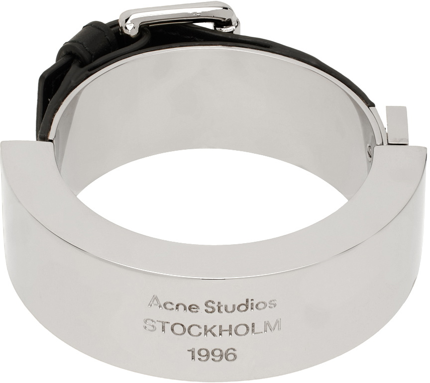 Acne Studios Silver Belt Cuff Bracelet