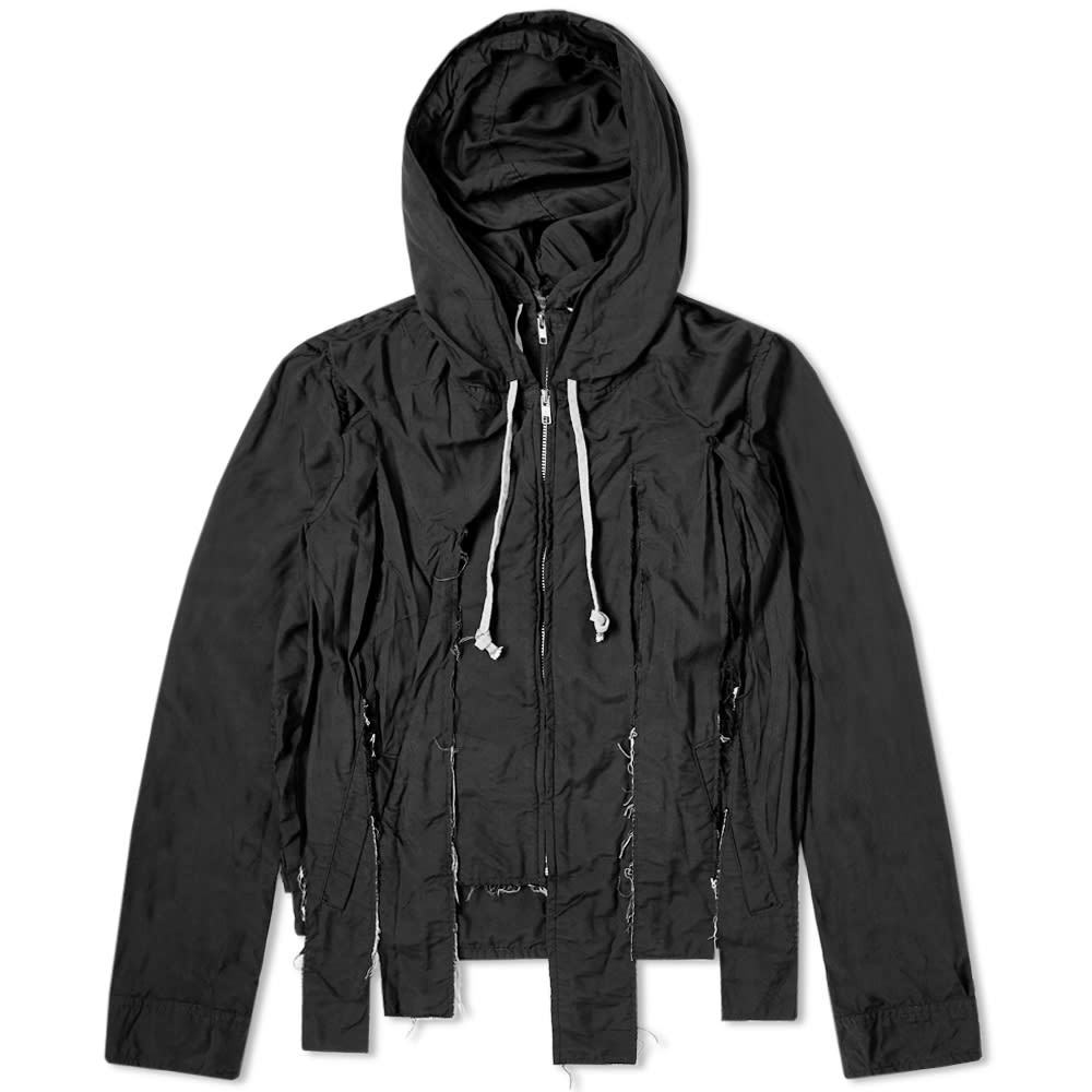 comme des garcons homme plus garment treated layered zip jacket