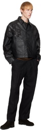 Professor.E Black Horse Laser Leather Jacket