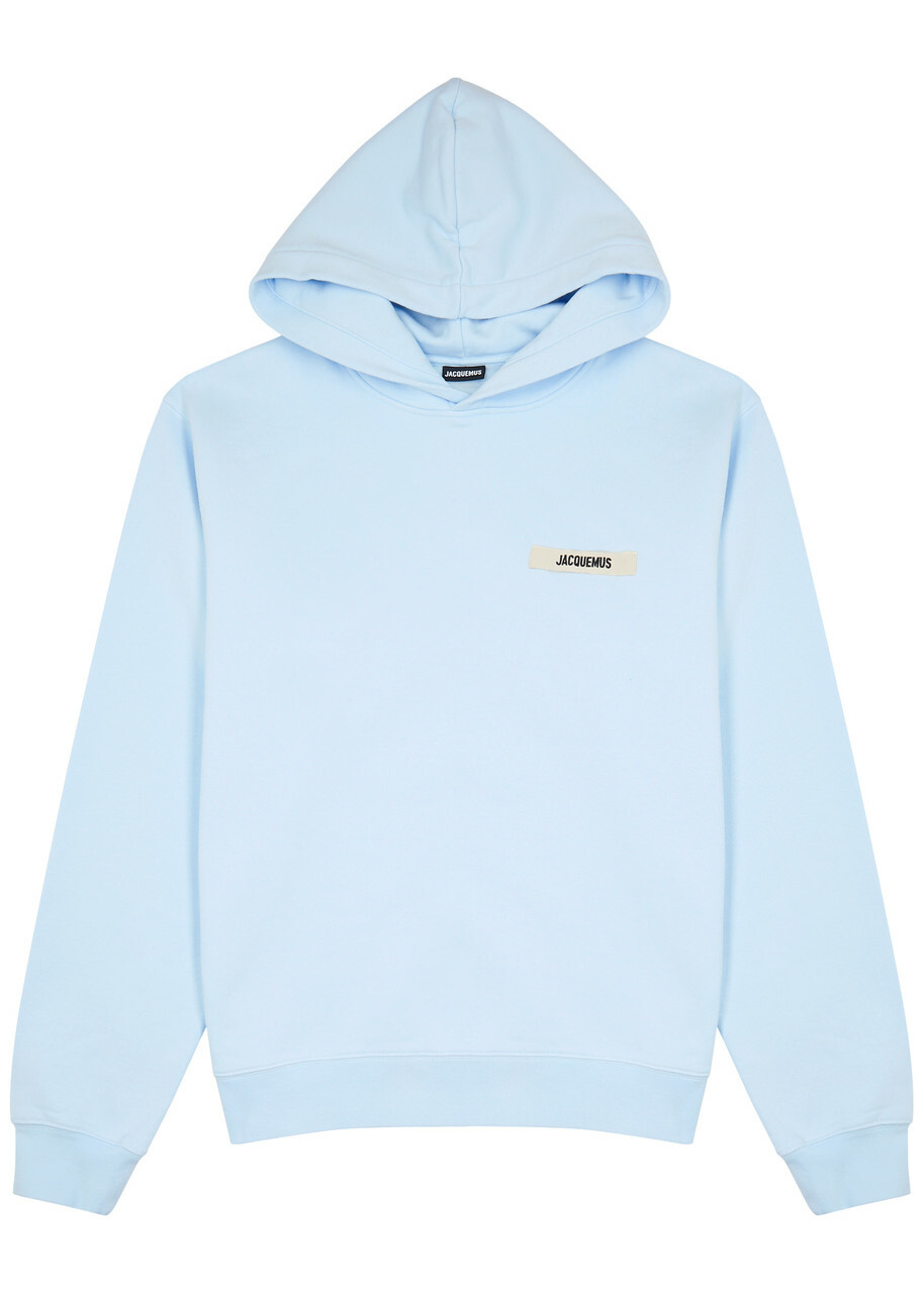 Jacquemus Le Hoodie Gros Grain Cotton Sweatshirt Light Blue