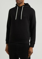 Emporio Armani Logo Hooded Cotton-blend Sweatshirt Black