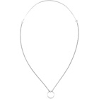 Maison Margiela Silver Perforated Ring Pendant Necklace