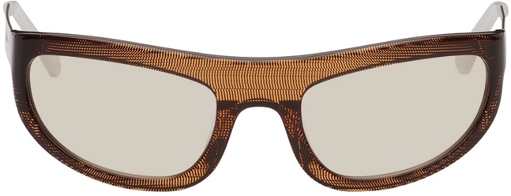 Photo: A BETTER FEELING Brown & Silver Corten Sunglasses