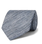 Brioni - 8cm Herringbone Silk Tie - Men - Navy