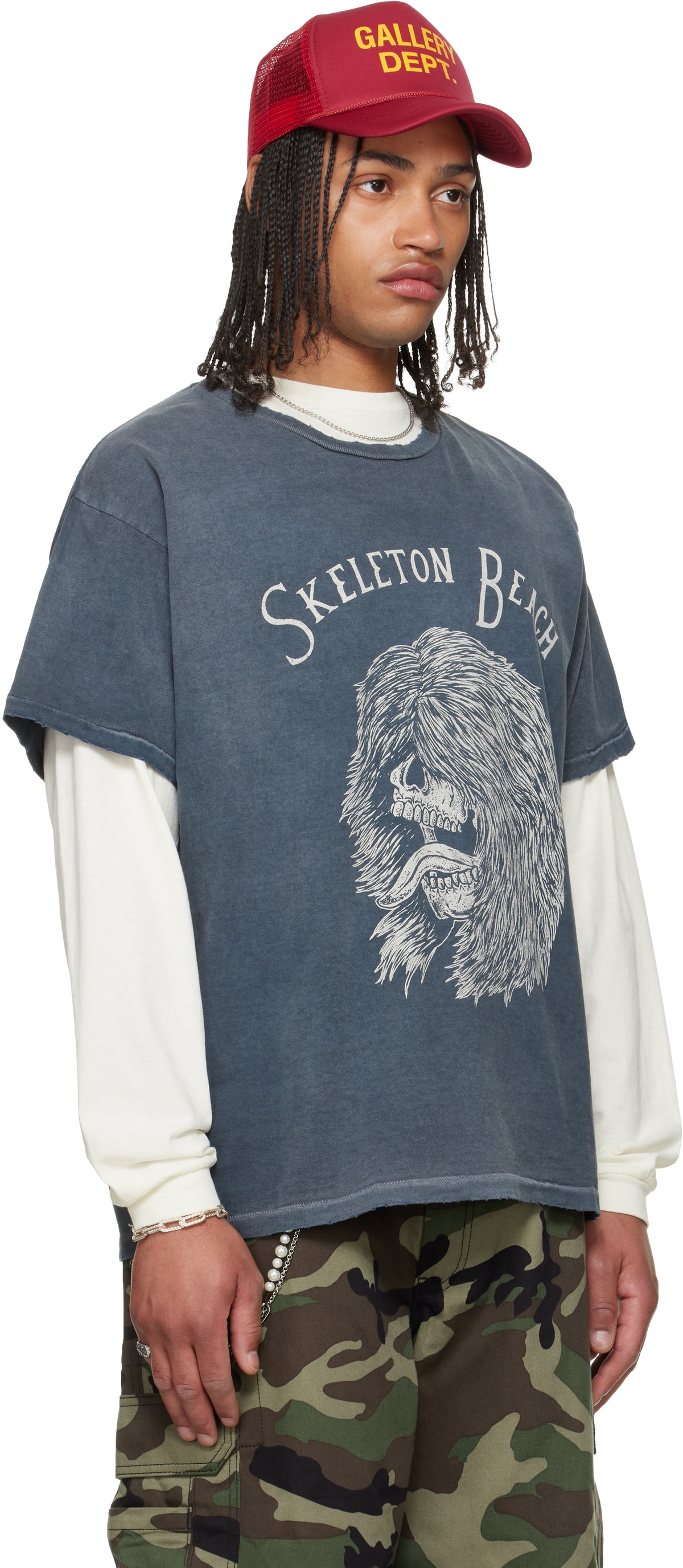 Gallery Dept. Gray Skeleton Beach Grit T-shirt