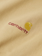 Carhartt WIP - American Script Logo-Embroidered Organic Cotton-Jersey T-Shirt - Brown
