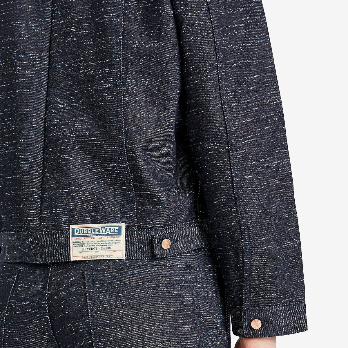 Dubbleware Men's Nimes Selvedge Denim Jacket in Rainbow