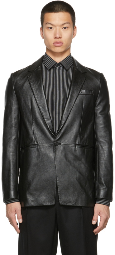 Photo: Saint Laurent Lambskin Single-Button Blazer