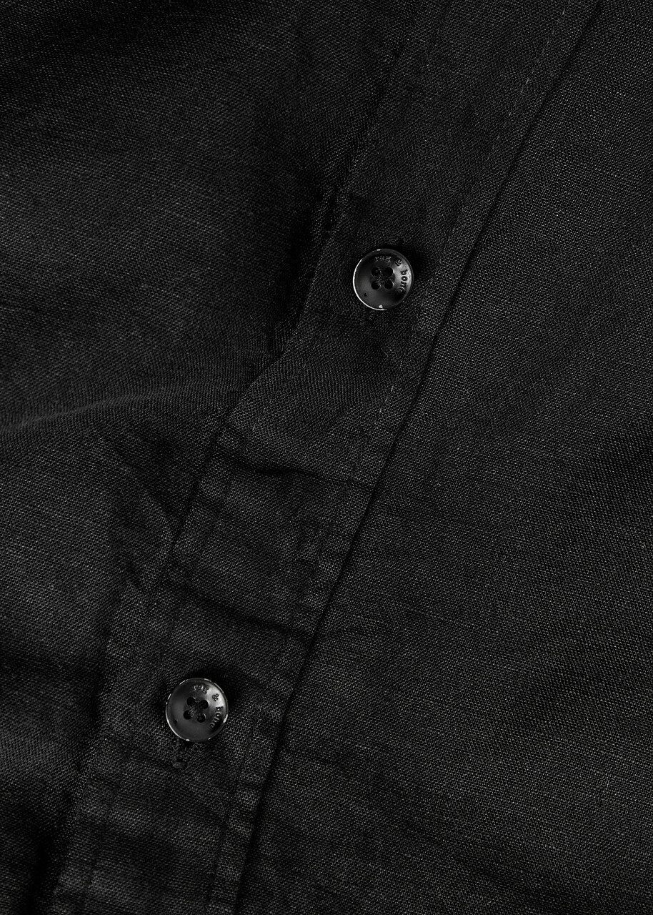 Rag & Bone Finch Linen-blend Shirt Black