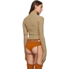 ISA BOULDER SSENSE Exclusive Tan Gloved Mapping Turtleneck