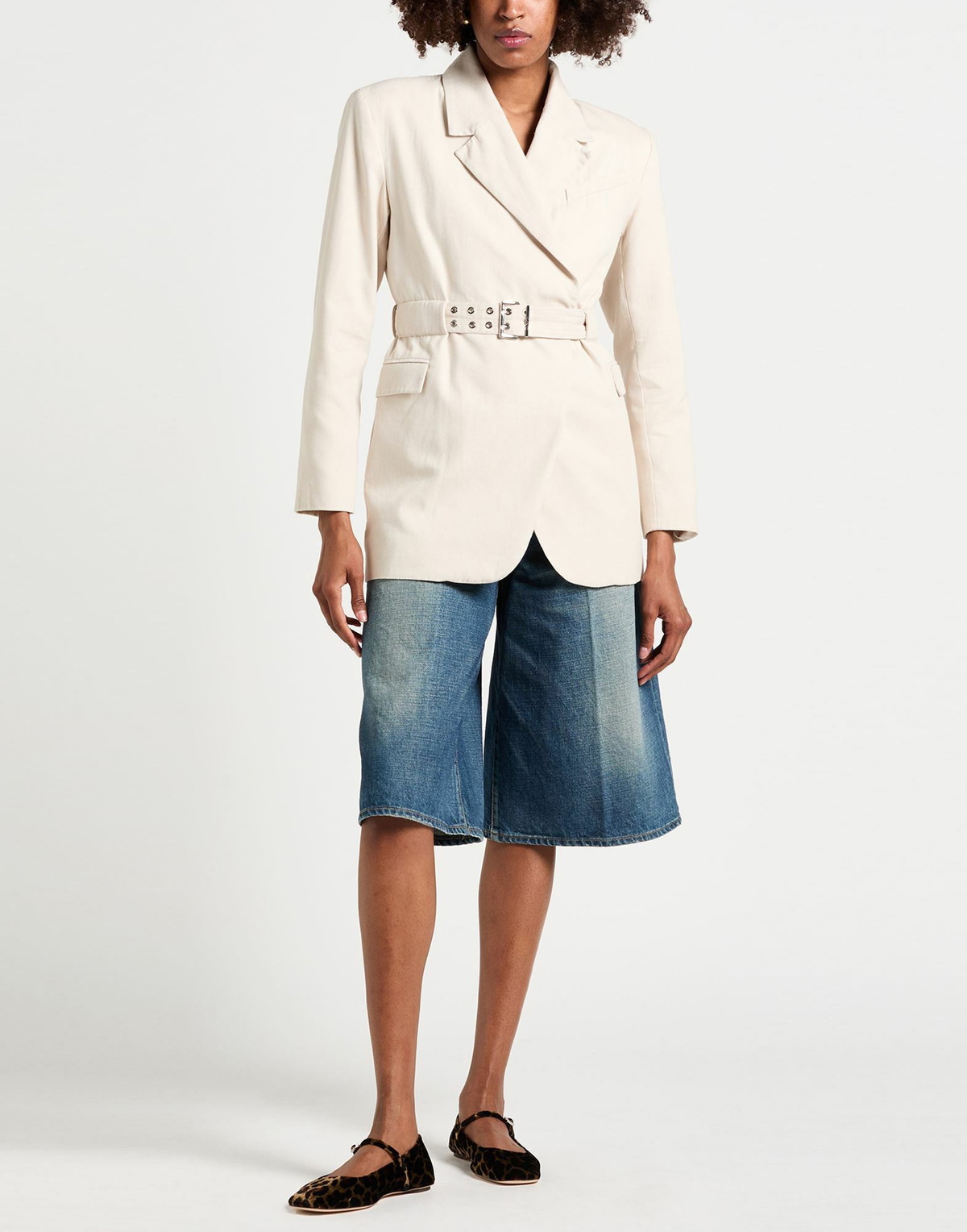 Ganni Womens Blazer Cream