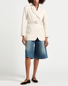 Ganni Womens Blazer Cream