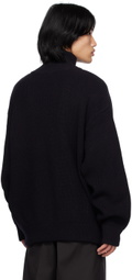 stein Navy Ribbed Track Jacket