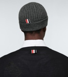 Thom Browne - Ribbed striped cashmere hat