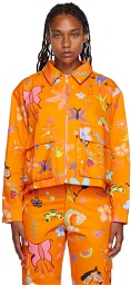 Collina Strada SSENSE Exclusive Orange Denim Jacket